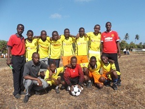 Fussballmanschaft Jungs